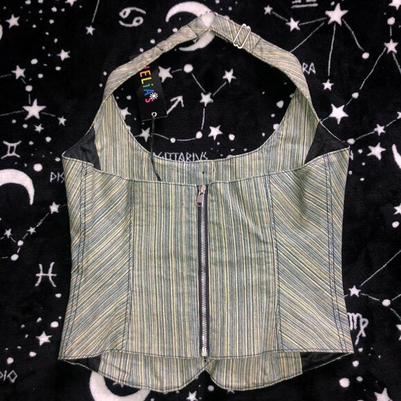 Dolls Kill Sliding Doors Pinstripe Vest - Picture 3 of 4